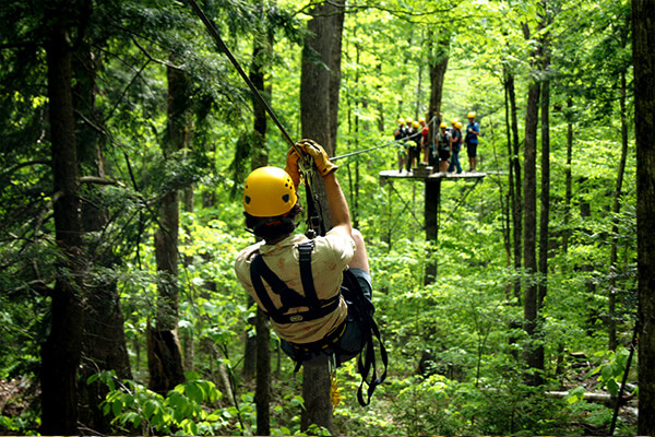 Ziplining in Northern Vermont